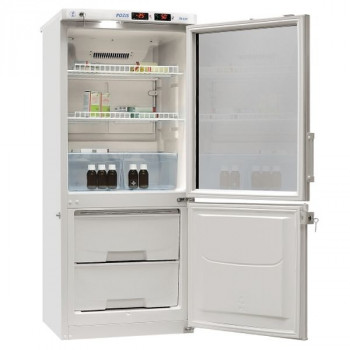 Холодильник лабораторный ХЛ-250 ПОЗИС с тонированной стеклянной и металлической дверью